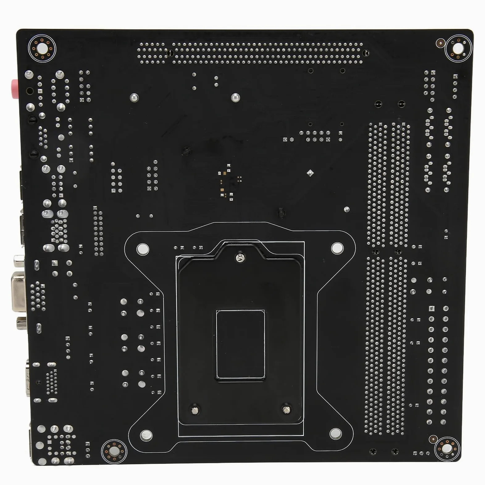 VBESTLIFE Scheda Madre H61-ME Mini ITX con Slot CPU LGA1155, Slot di Memoria DDR3 a Doppio Canale, con VGA HDMI e 10 Interfacce USB 2.0