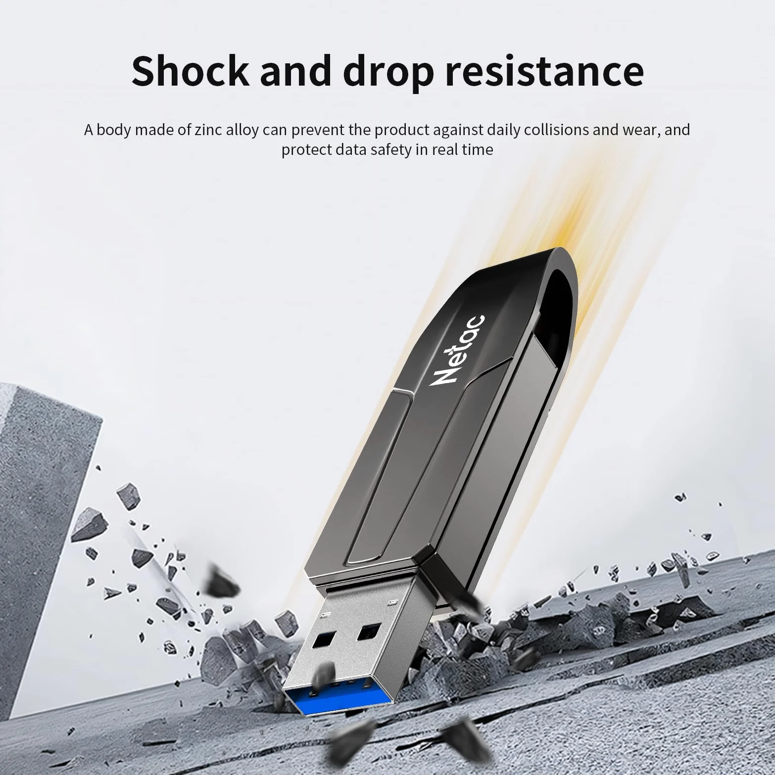 Netac Unità a stato solido USB esterna portatile da 256 GB, fino a 550 MB/s Type-c e USB 3.2 doppia interfaccia per archiviazione dati, espansione di archiviazione per foto/video/musica/file, US8