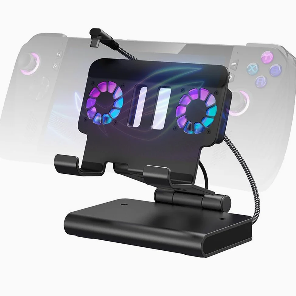 Docking Station per ROG X, Steam Deck, per legion Go, Switch - 4K@144Hz 2.1, 85W di ricarica, doppie ventole di raffreddamento, Gigabit Ethernet, Hub USB 3.1 per console portatili