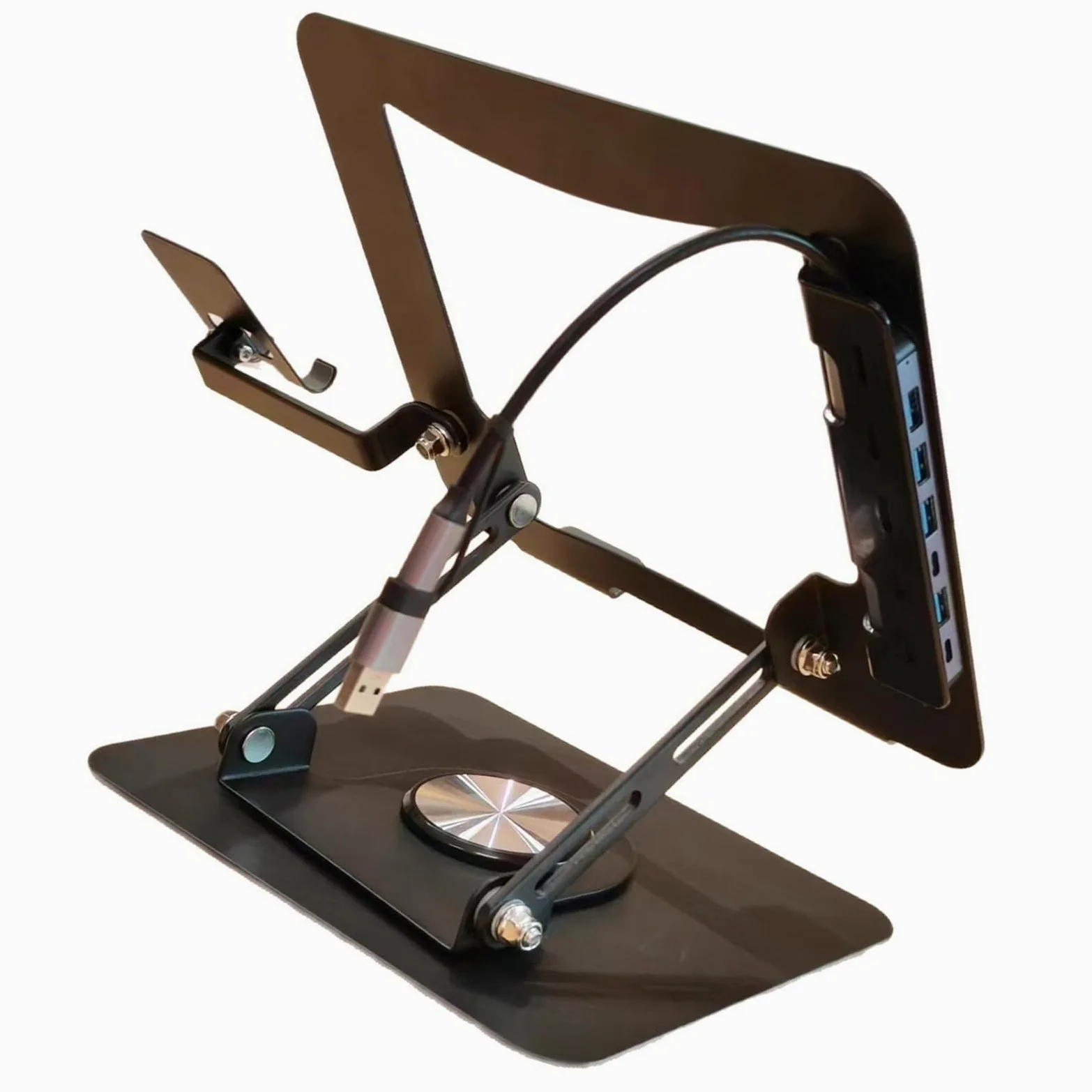 Supporto per notebook in alluminio con fori di raffreddamento migliorati e telaio robusto fino a 8 kg di capacità Supporto ergonomico per laptop