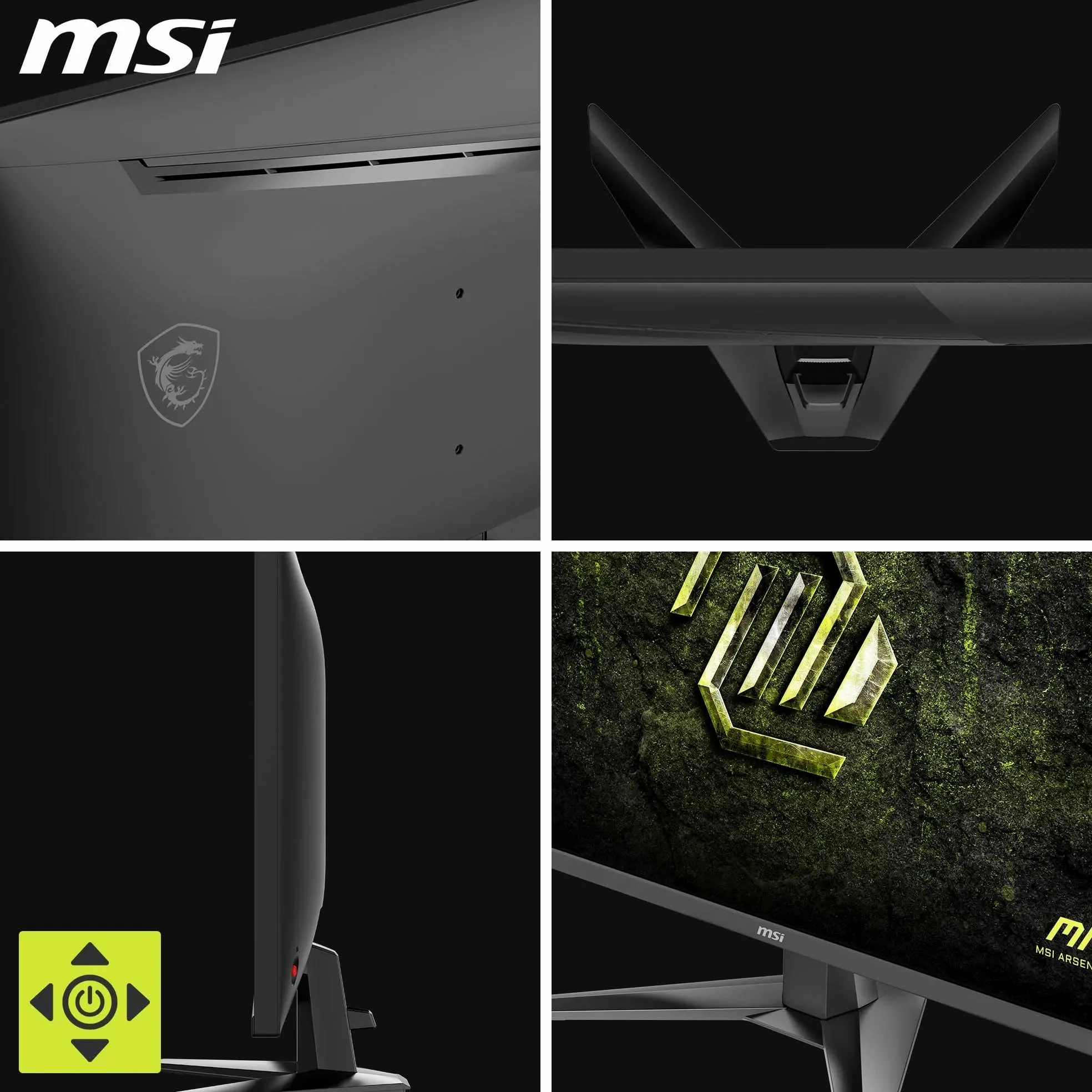 msi MAG 325QFA E18V Monitor Gaming 32" WQHD, 2560x1440 Rapid VA, 180 Hz, 0,5 ms (GtG), HDR Ready, Eye Care, HDMI 2.0b, DP 1.4a, Design Frameless, Inclinabile, VESA Mount