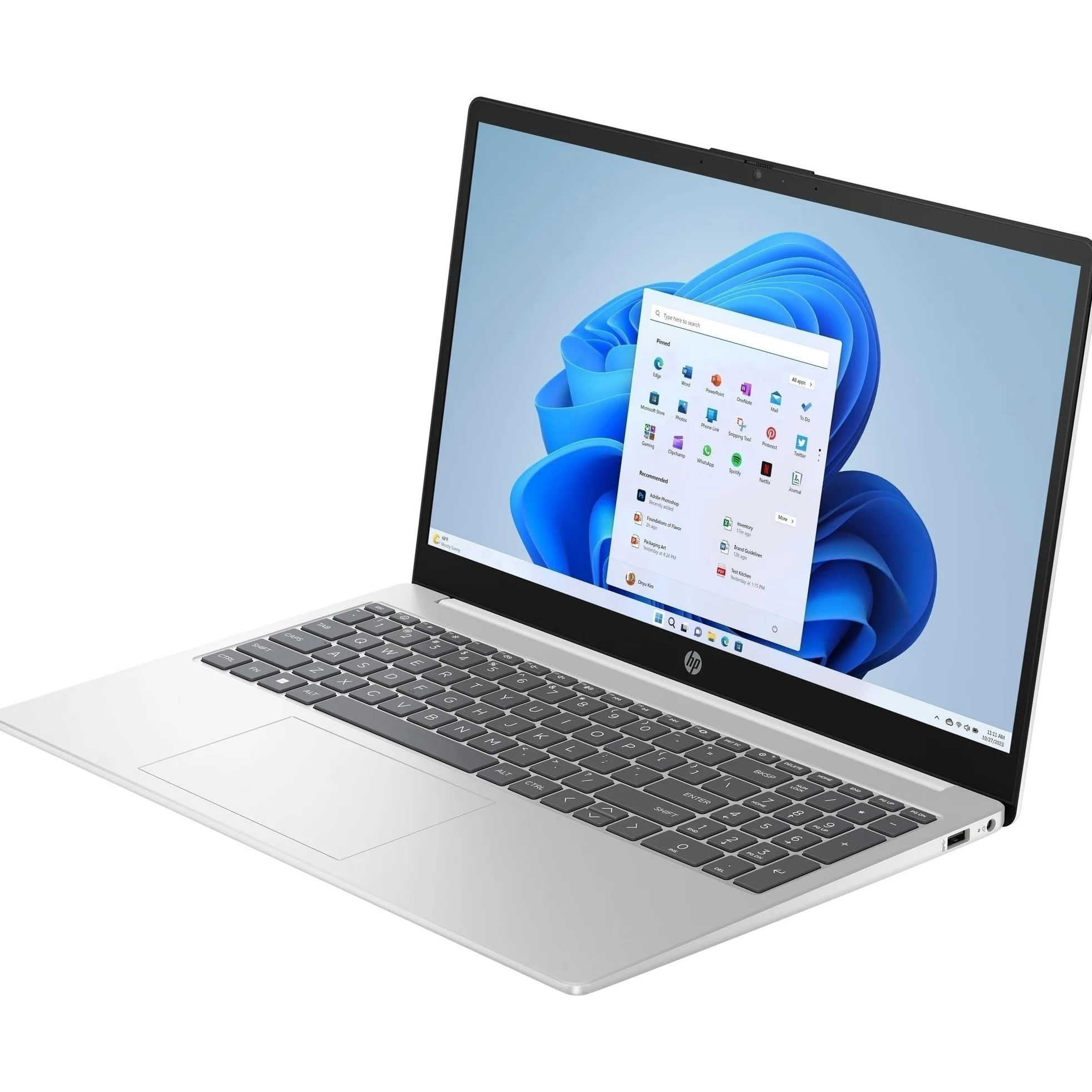 HP Laptop 15-fd2005sl, PC Portatile 15", Display FHD, Notebook, (Intel Core Ultra 5 225U, RAM 24GB, SSD 1TB, Windows 11), Computer Portatile, Uso quotidiano, Tastiera Italiana, QWERTY, Argento