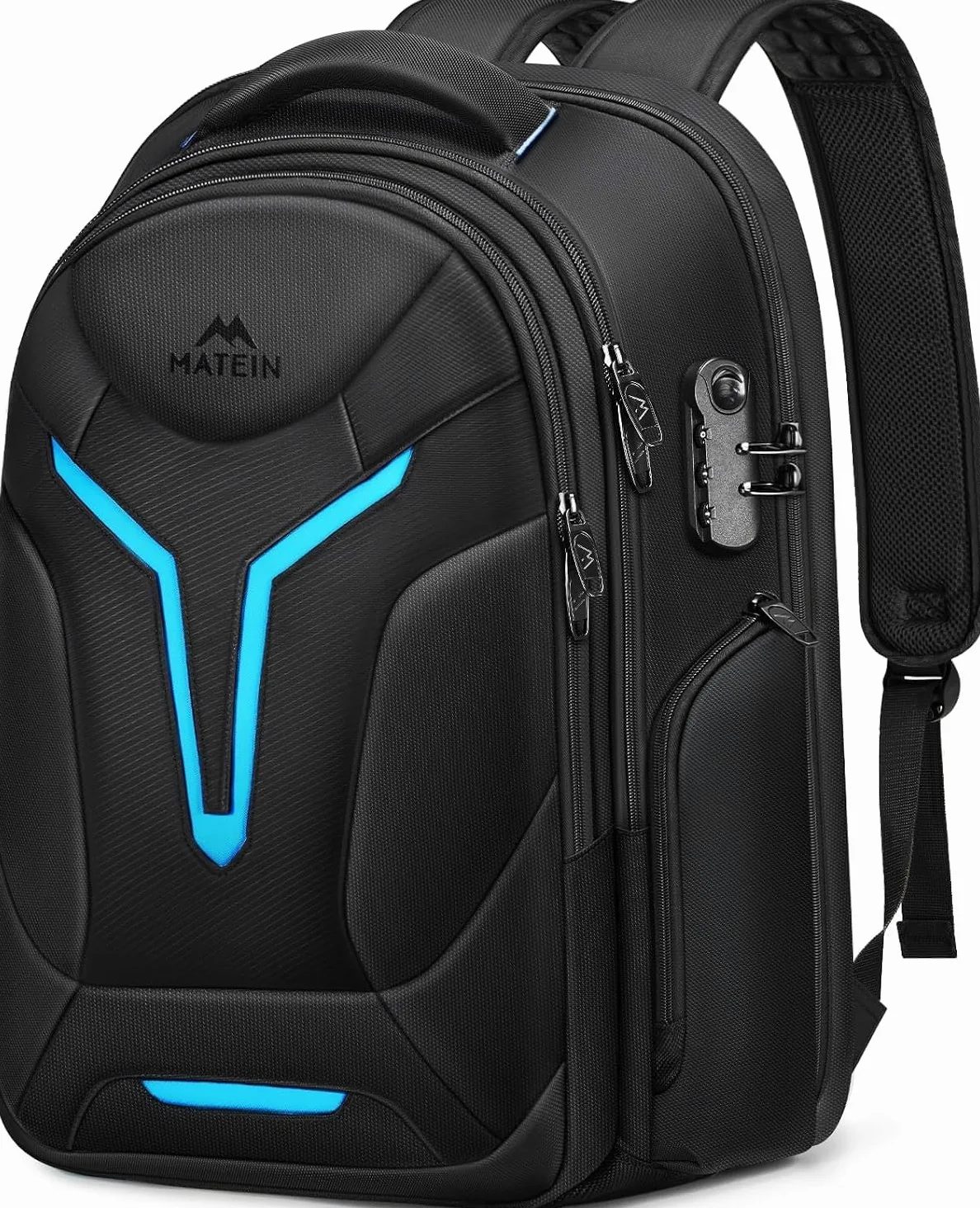 MATEIN Zaino Porta PC 18.4 Pollici, Zaino Uomo Grande per Laptop da Gaming | Grande Zaino Lavoro Uomo 55L, Zaino Impermeabile con Copertura Rimovibile, Business Backpack for Men, per Ufficio, Università