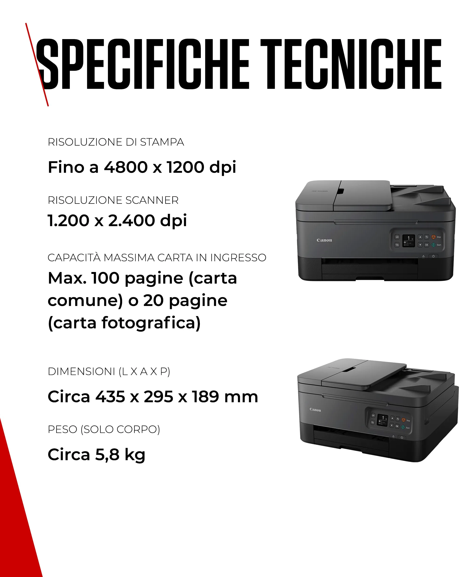 Canon PIXMA TS7450i Stampante Multifunzione Wireless - Stampa a Colori, ADF - Ideale per Casa e Ufficio