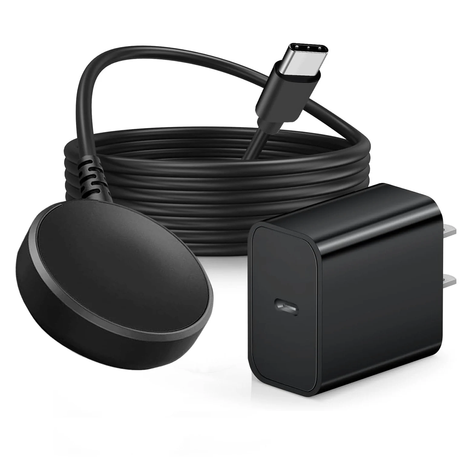 Caricabatterie rapido USB C da 1,8 m, compatibile con Samsung Galaxy 8/8 Classic 2025,7 Watch Ultra 2024/6 Classic, 5 Pro/4 Classic/3/Active 2/1 Adattatore di ricarica rapida da parete magnetica e