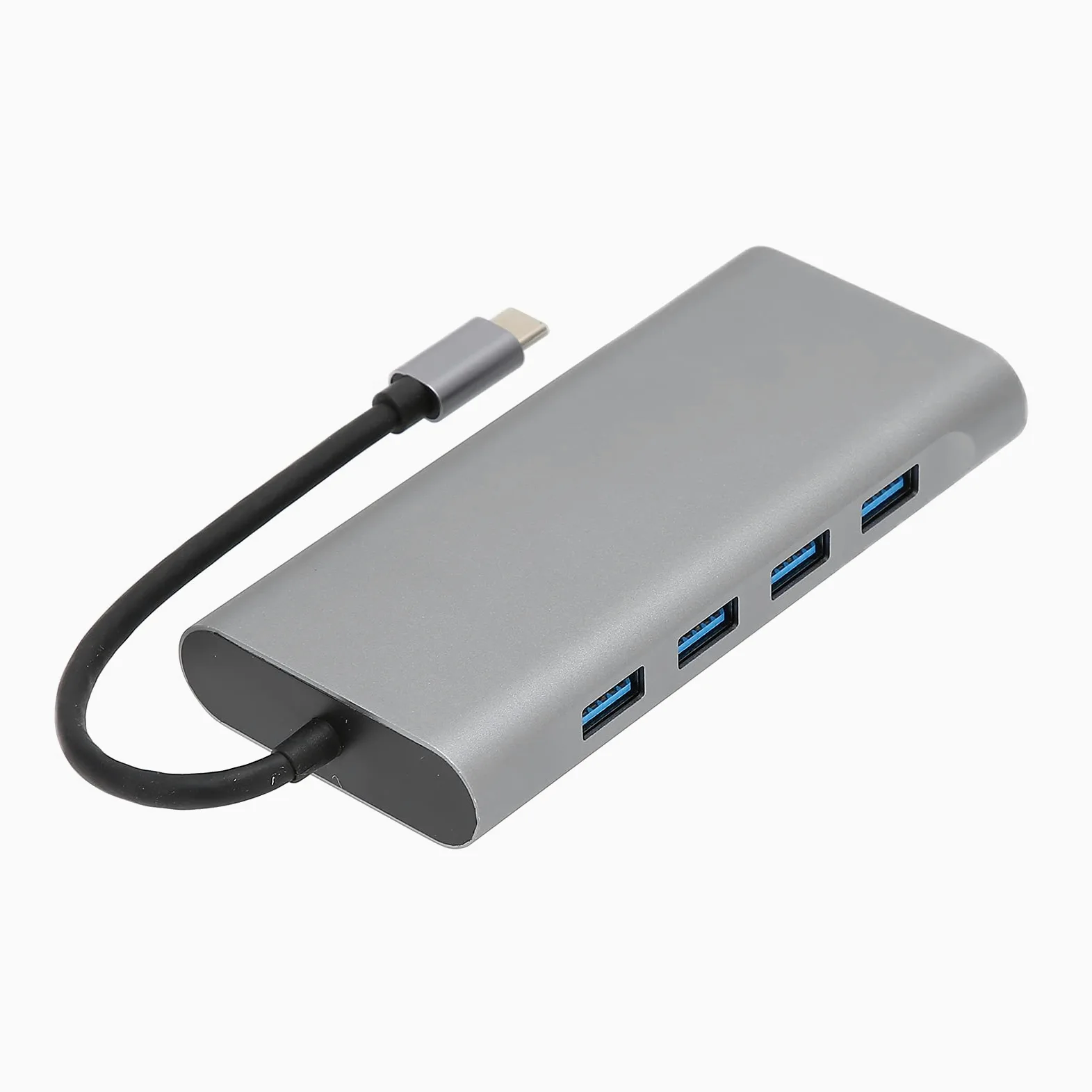 Dock di Espansione Portatile 11 in 1 in Lega di Alluminio per Computer di Tipo C con velocità di Trasferimento Elevata per Viaggiatori D'affari