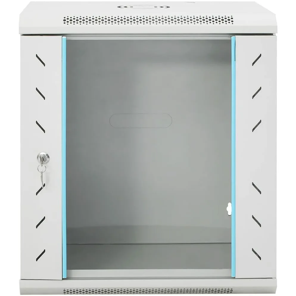 Generico Armadietto di Rete a Parete 12U da 19" IP20 53x40x60 cm,Accessori per Componenti per Computer,Dispositivi archiviazione,Sistemi di archiviazione di Rete,Grey,11.1 kg,30263