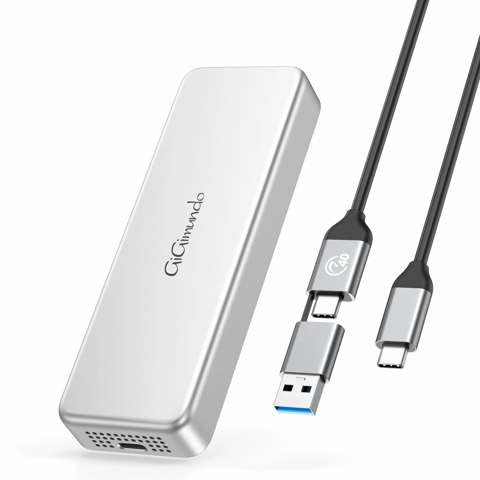 GiGimundo SSD portatile da 1TB da 40 Gbps, pratica unità a stato solido esterna, fino a 3200 MB/s di trasferimento dati per Thunderbolt 3/4/USB4