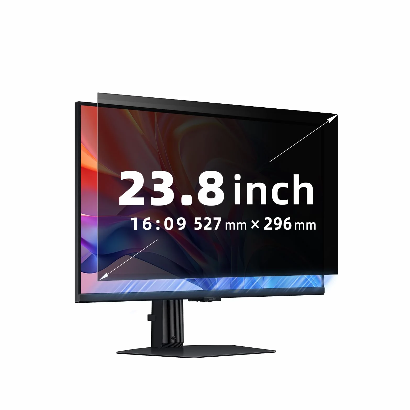 23.8 Pollici 16:9 Nanoadsorbimento Filtro Privacy Premium, Rimovibile Anti Luce Blu/Antiriflesso/Anti UV, Pellicola de Protezione per 23.8" Monitor/Laptop Computer