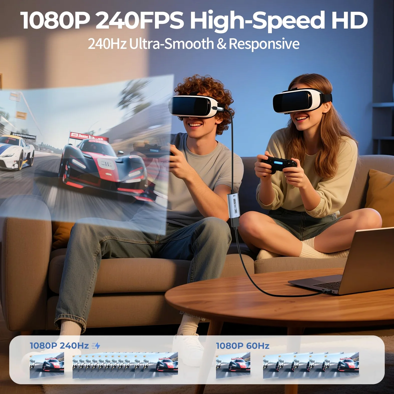 Guermok Scheda di acquisizione HDMI 4K USB3.0 per streaming, PD100W, USB a 90°, 1 m 4K a 60 fps 1080p a 240 fps HDMI a USB A/C dispositivi di acquisizione video per pad/tablet/MacOS/Switch2/1