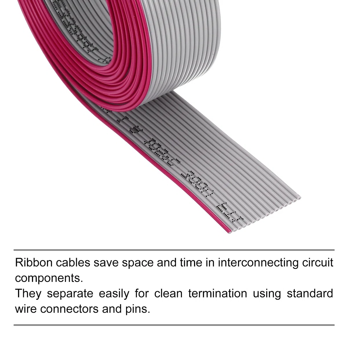 QUARKZMAN Cavo a Nastro Piatto IDC da 26AWG Lunghezza 2m/6.6ft Passo 1.27mm 16 Pin Grigio per Collegamento JTAG/ISP