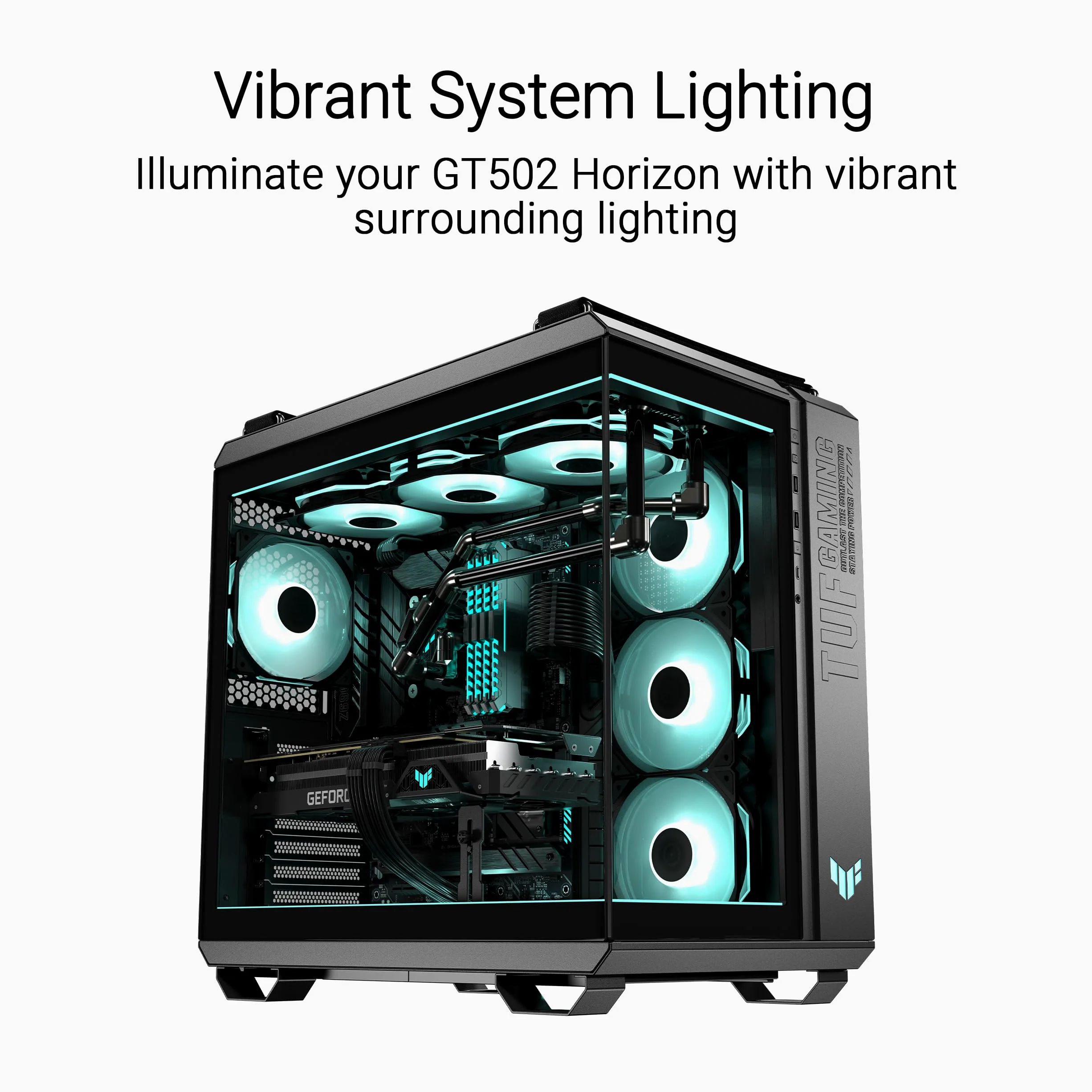 ASUS TUF GAMING GT502 HORIZON ARGB LIGHTING KIT BLACK, Kit di Illuminazione ARGB Compatibile con GT502 Horizon, Semplice Installazione, Fino a 20000 Ore di Durata, Compatibile con Aura Sync, Nero