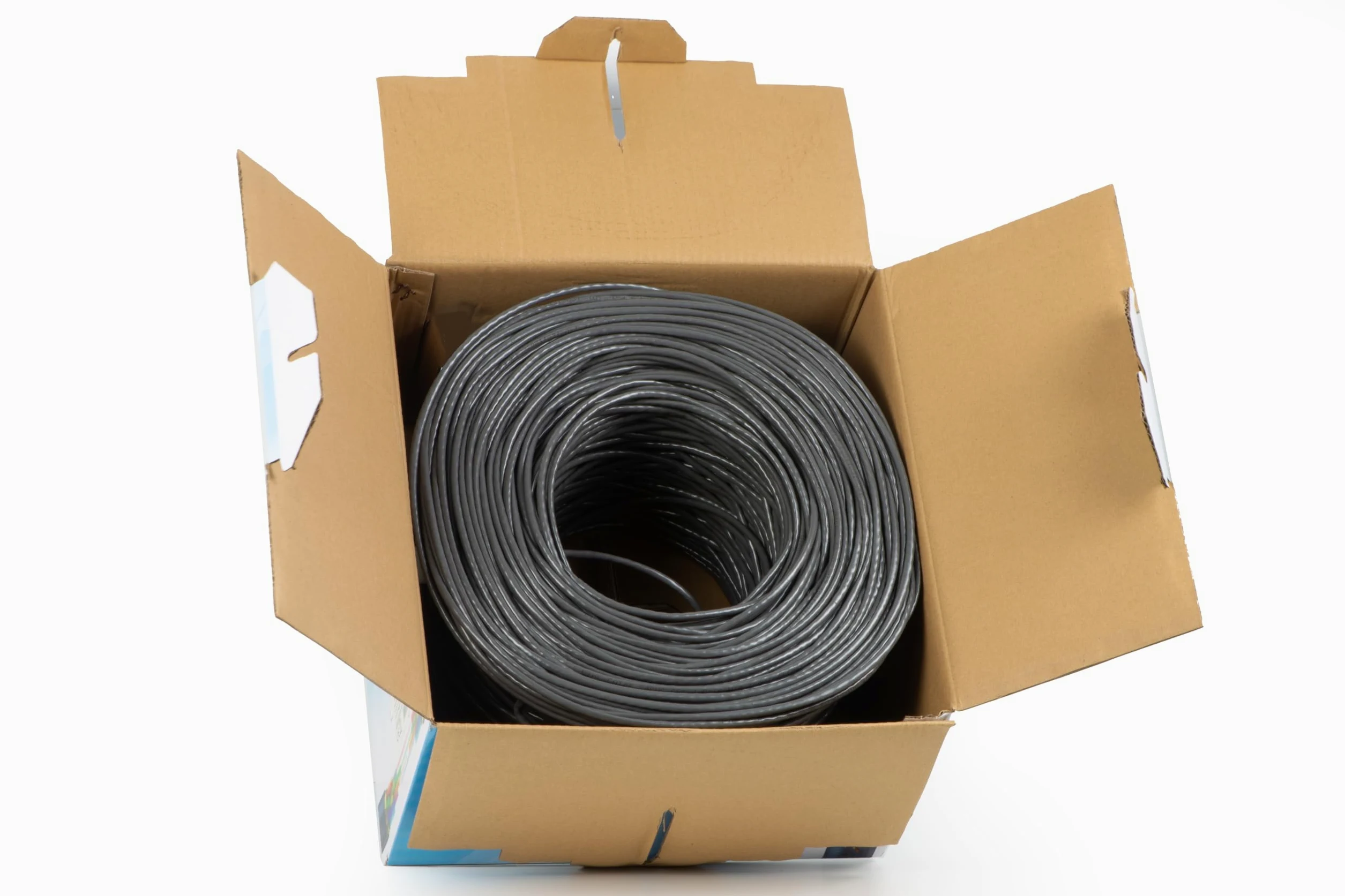 LINK LK305U6S - Cavo di rete solido UTP Categoria 6 (305 metri, grigio, AWG 23) – 8 conduttori in 4 coppie ritorte – Conforme CPR Classe Eca e certificazione CE