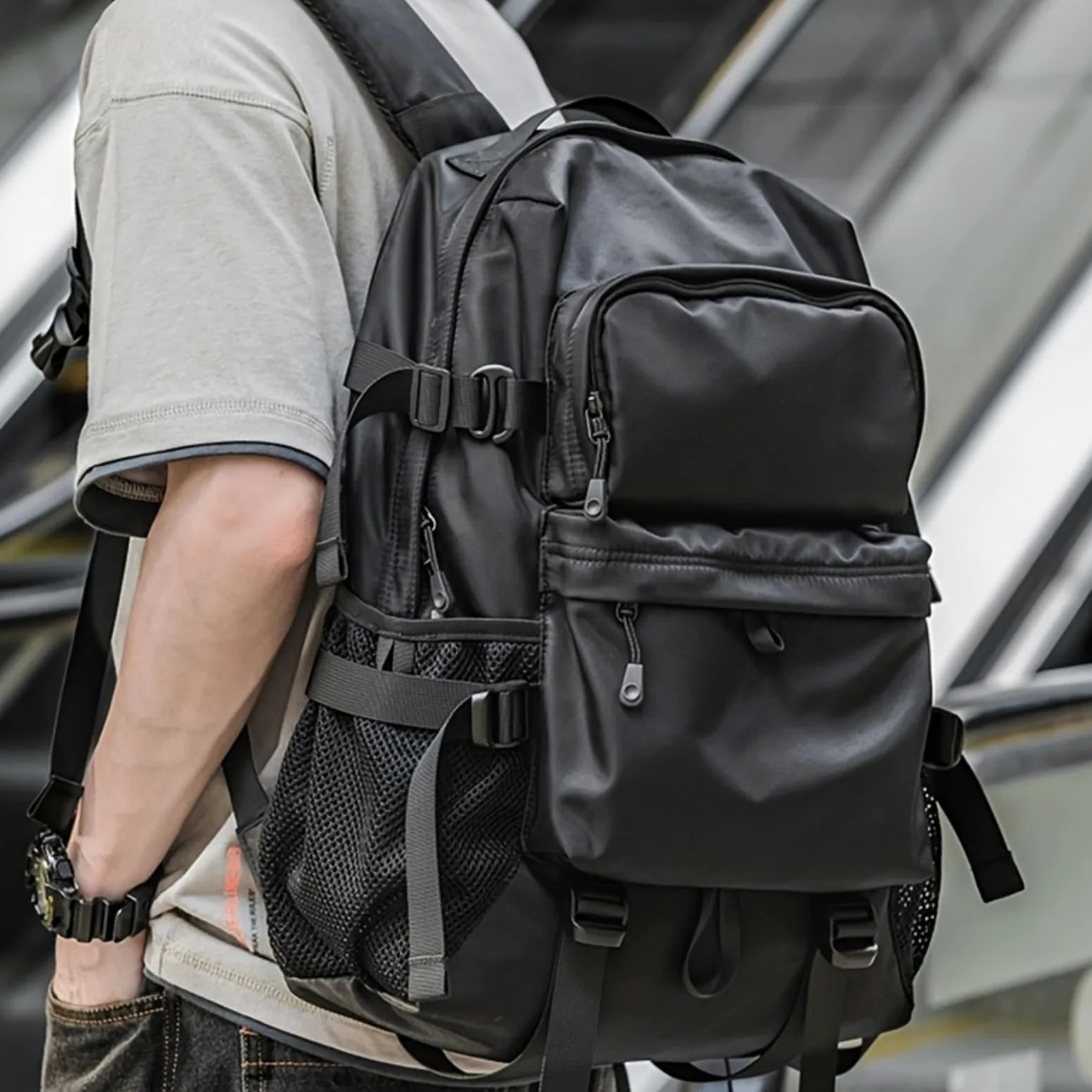 Zaino da Viaggio per Laptop 15,6 Pollici con Passeggiata Lo Scompartimento delle Scarpe del Cinturino Bagaglio-Light Blue