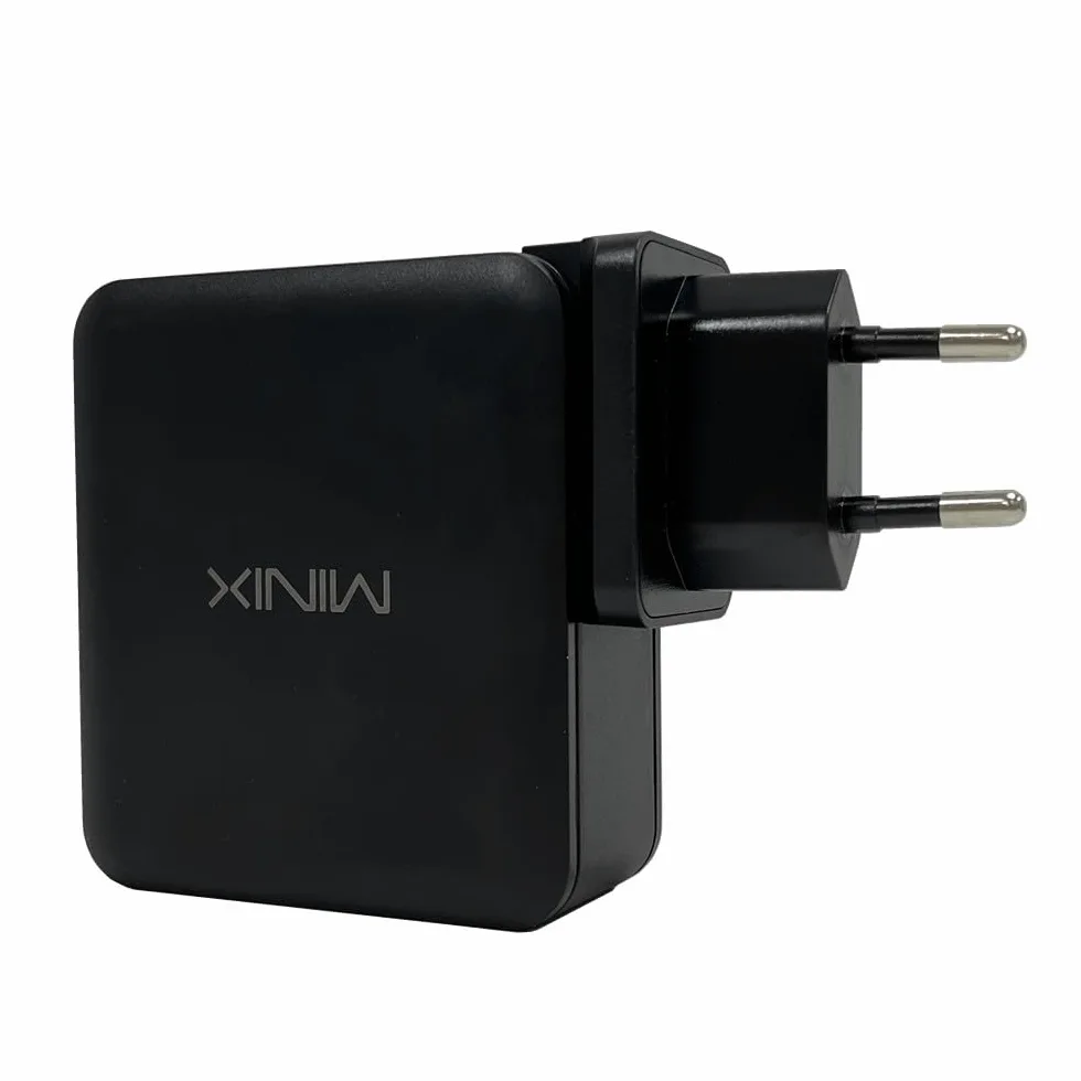 MINIX P165 Caricatore da muro a 4 porte 165W Turbo, con 3 porte USB-C, 1xUSB-C1 PD3.1 (140W) 1xUSB-C2 3.0 (100W) 1 x USB-C3 3.0 (30W) + 1 x USB- A 22,5W Ricarica rapida per laptop, tablet, smartphone