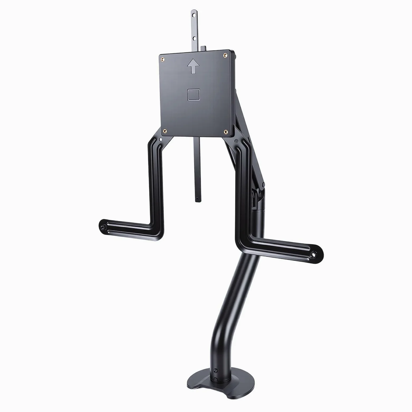 Braccio per Display Supporto da Scrivania Regolabile in Acciaio PP per Display Curvo Ergonomia da Ufficio, Design Moderno, Facile Installazione