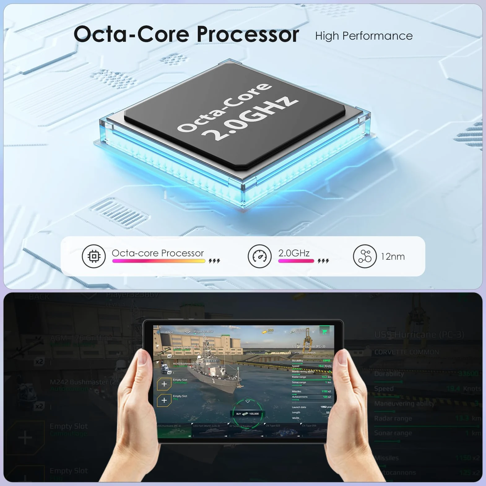 Tablet 10 pollici 4G lte e 5G WiFi, Android 15.0 Octa-Core 2.0GHz, 36GB RAM, 128GB ROM (1TB Espandibile), 1920 * 1200FHD, 13MP+8MP, Tablet con Tastiera etc, GPS/Bluetooth(Nero)