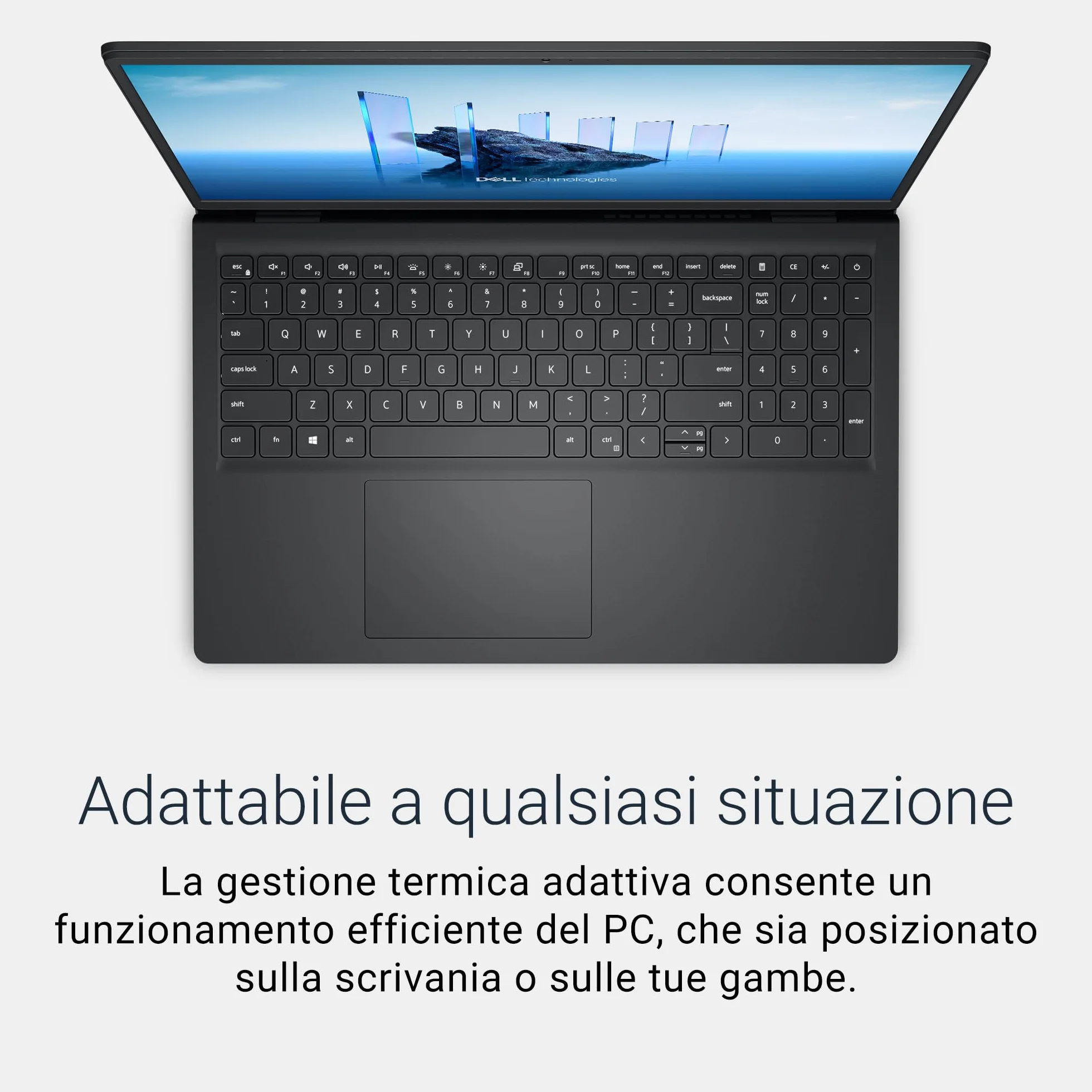 Dell 15 Laptop DC15250, 15,6" FHD 120Hz Antiriflesso, Intel Core i5-1334U, 16GB RAM, 512GB SSD, Intel UHD, Windows 11 Home, QWERTY Italiano, Carbon Black (Caricatore venduto separatamente)