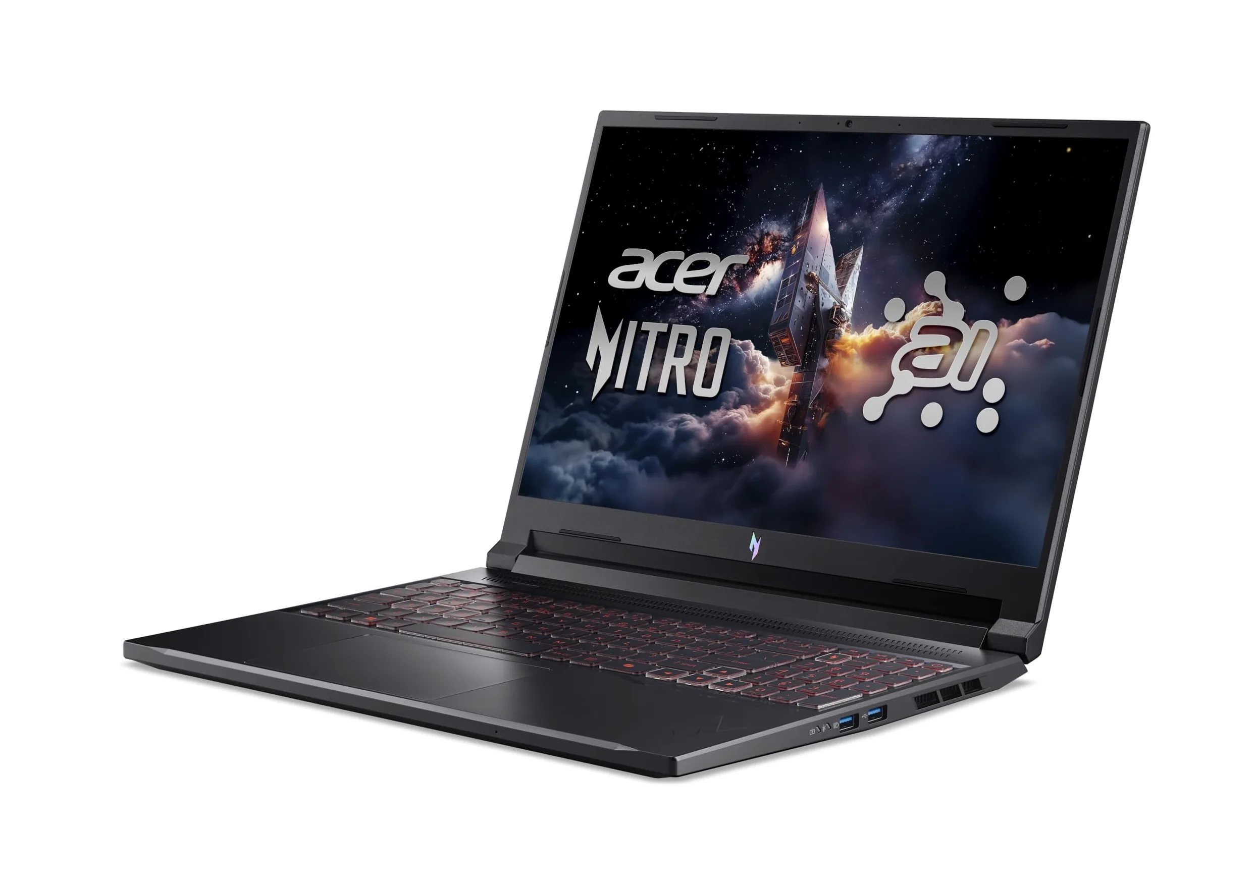 acer Nitro V 16 AI (ANV16-42-R96W) Gaming Laptop da 16", WUXGA IPS 180Hz, AMD Ryzen 7 260, RAM 16 GB, SSD da 1 TB, NVIDIA GeForce RTX 5070, Windows 11, QWERTZ, tastiera nera