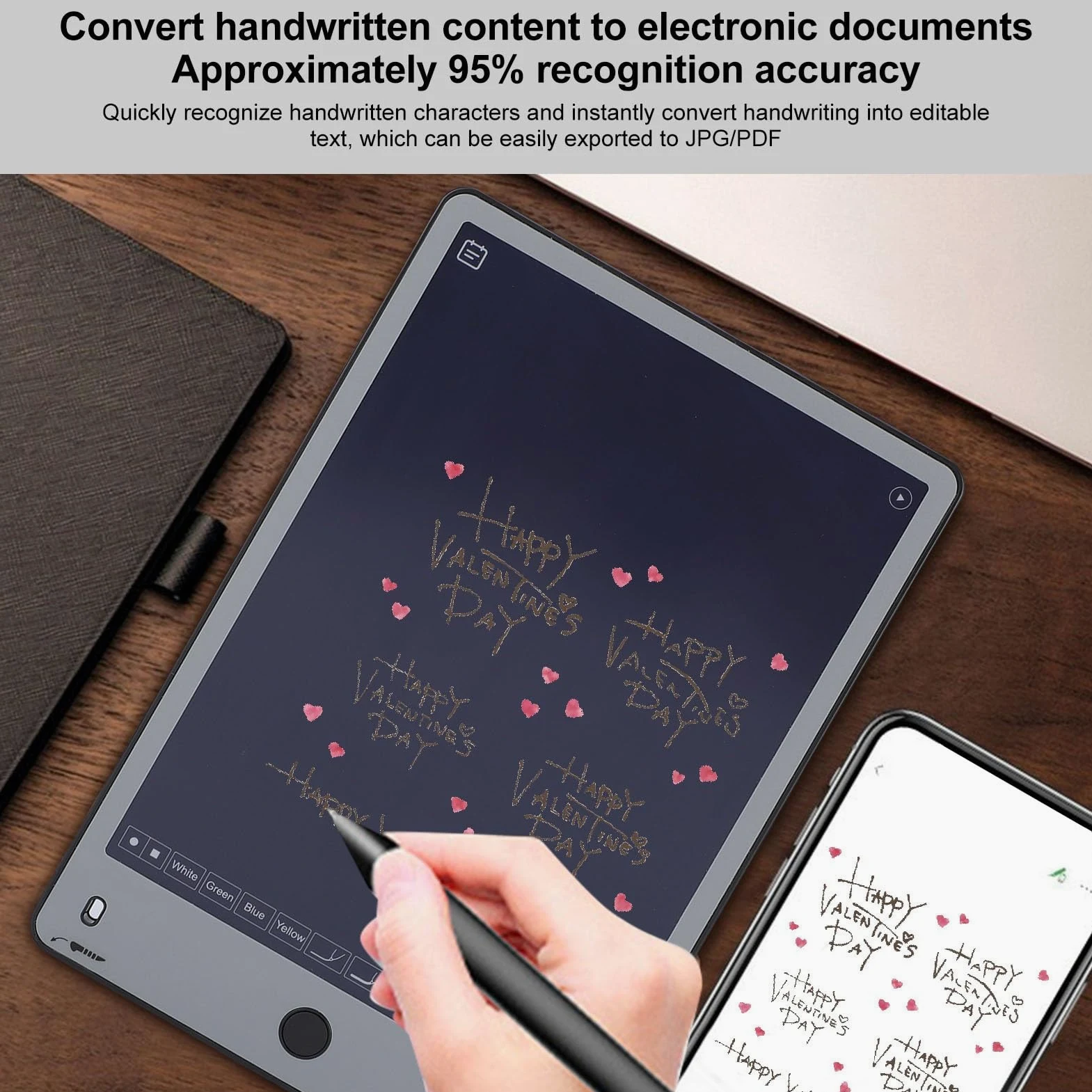 Tavoletta da Scrittura Smart Pen con Riconoscimento AI per Scrittura Rapida, per Riunioni di Lavoro, Materiale in Lega di Alluminio