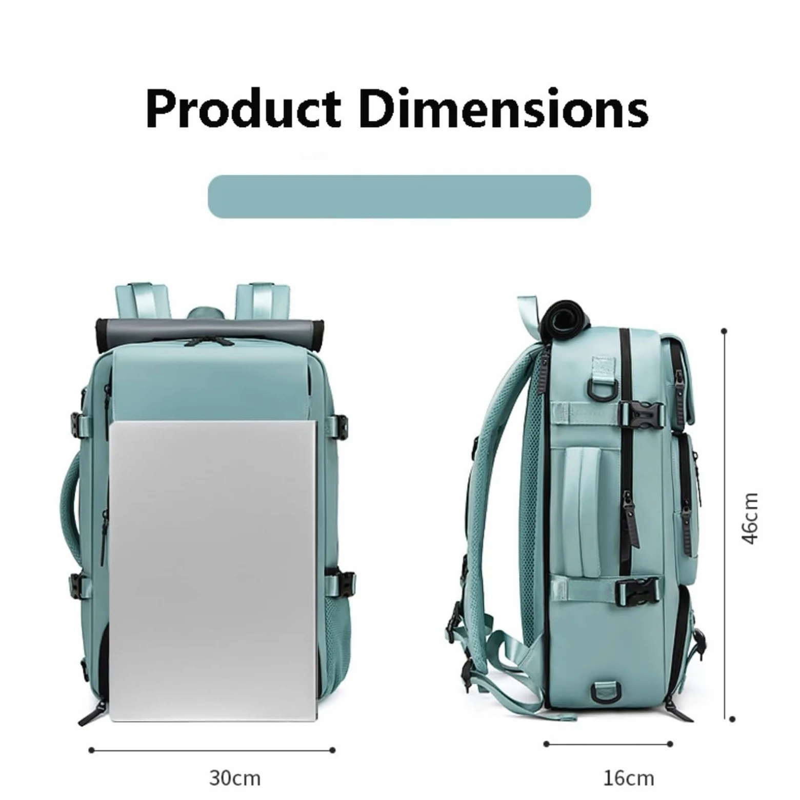 Borsa da weekend impermeabile,zaino for computer pendolare for uomo e donna | Scomparto for scarpe e strato for computer indipendenti, impermeabili e resistenti all'usura, spallacci traspiranti