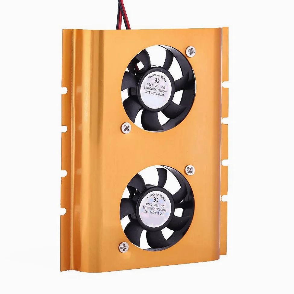 XINL Dissipatore di Calore per HDD, 10.05CFM Wind Force Hard Drive Cooler per Elettronica per HDD(Oro)