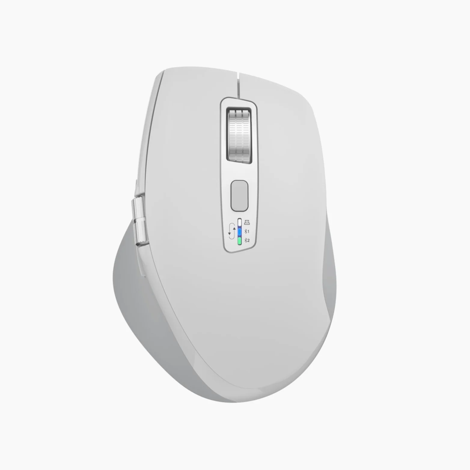 INFINMIND Mouse Bluetooth Senza Fili con Smart Flying Scroll, Rotellina ergonomica per il pollice, silenzioso per 3 dispositivi - Compatibile con Windows/Mac OS/Chrome/Android (Bianco)