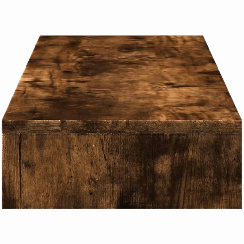 vidaXL Supporto per Monitor Rovere Fumo 100x27x10 cm in Truciolato