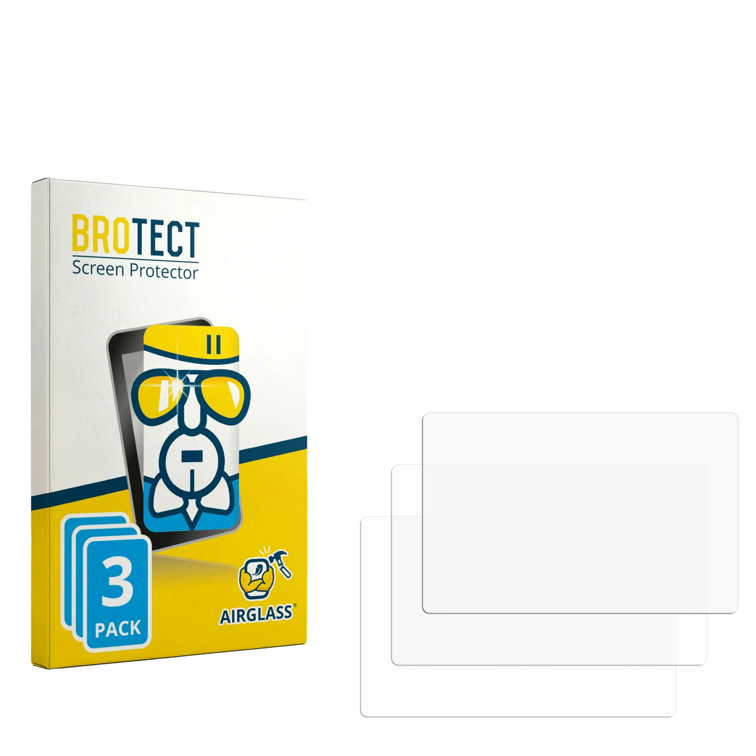 brotect 3 Pezzi Pellicola Vetro per Wortmann Terra Pad 1201 12.6" | Chiara Protezione Schermo Made in Germany, Durezza 9H Anti-Graffio Glass Screen Protector