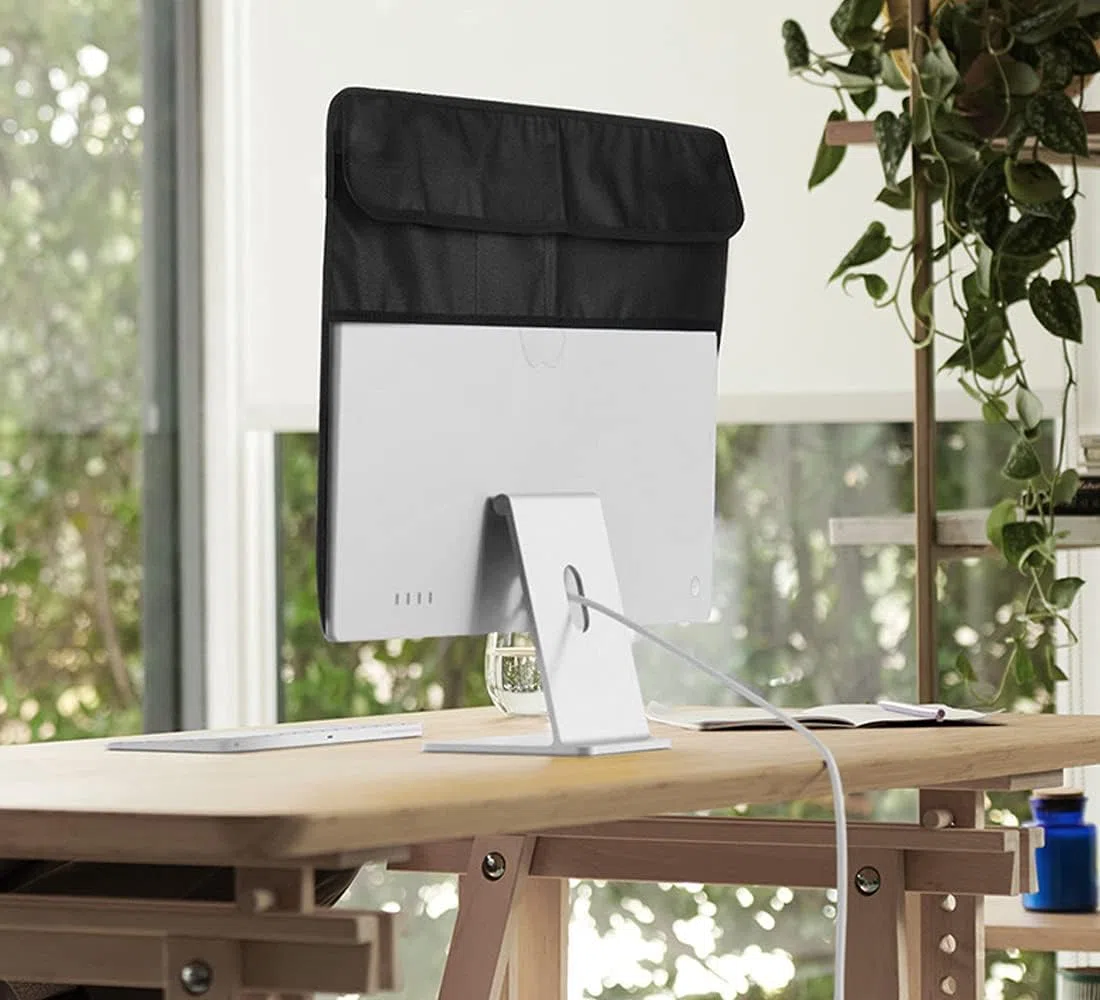 Copertura antipolvere per Apple iMac, compatibile con 24" Apple iMac Desktop Computer PU Pelle Protezione Pad Cover (24'', Blu)