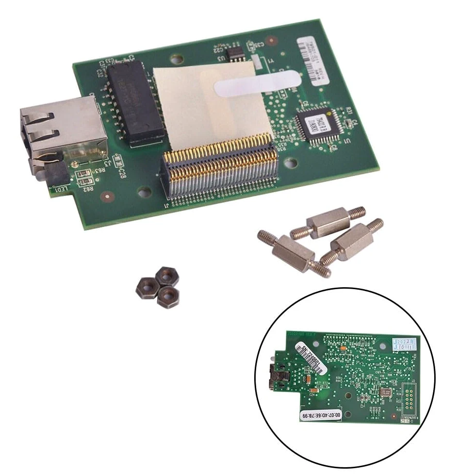 per Zebra ZM400 ZM600 Scheda di Rete Interna Server di Stampa 79823 79501-011 Modulo LAN Ethernet PCB Circuit Board Parte di ricambio Adattatore di rete cablata Stampante per etichette termiche