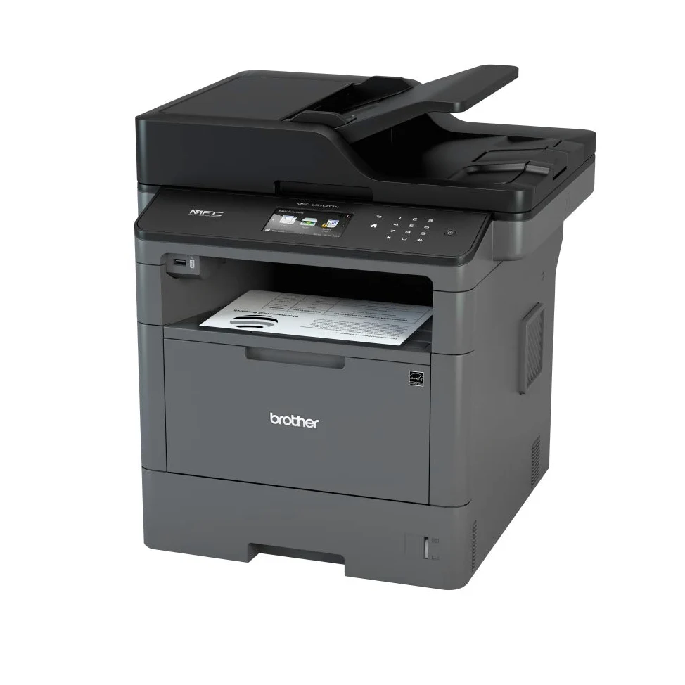 Brother MFCL5700DN Stampante Multifunzione Laser con Fax, Bianco e Nero, Velocità di Stampa 40 ppm, Rete Cablata (no Wi-Fi), Stampa Fronte/Retro Automatica, Display Touchscreen a Colori da 9.3 cm