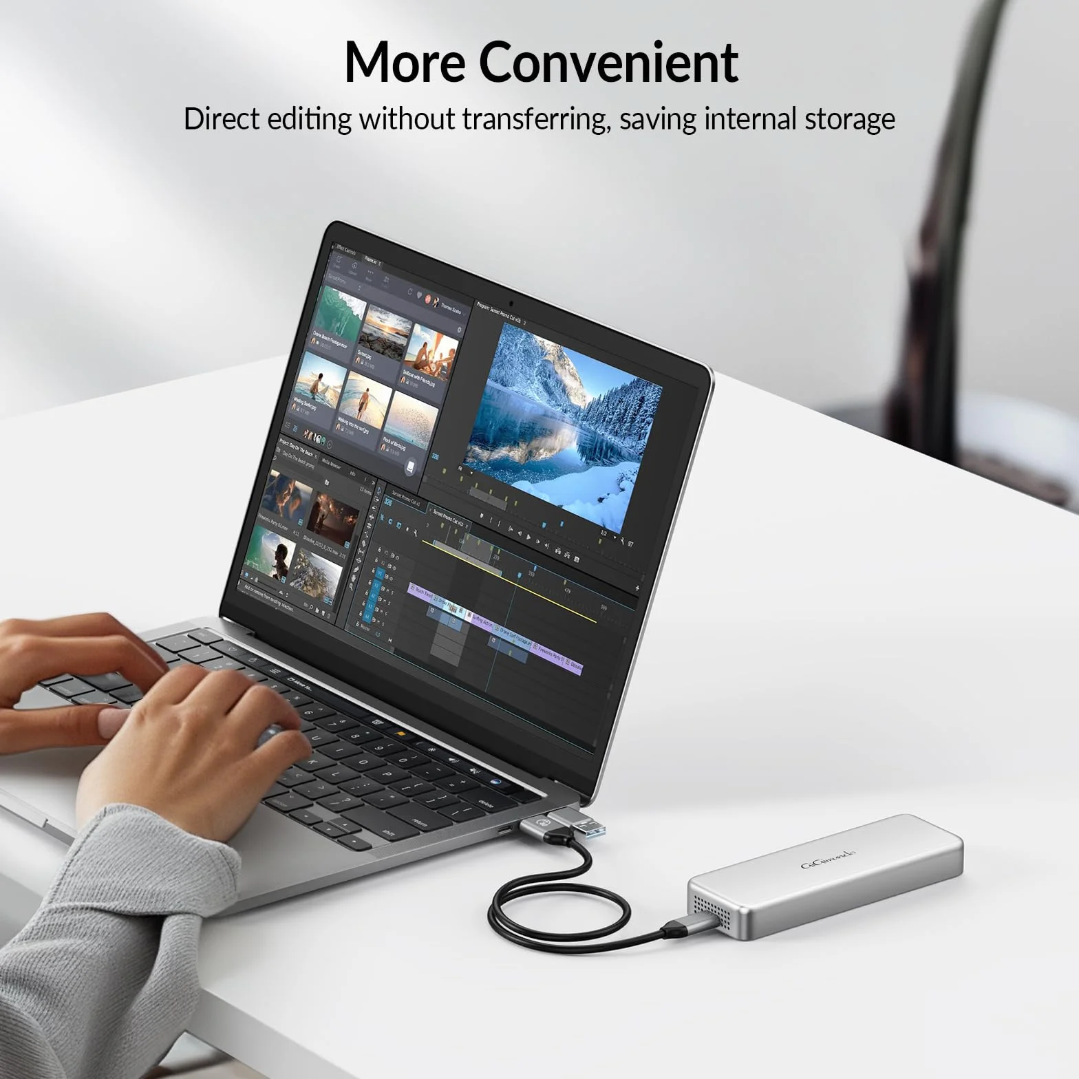 GiGimundo SSD portatile da 1TB da 40 Gbps, pratica unità a stato solido esterna, fino a 3200 MB/s di trasferimento dati per Thunderbolt 3/4/USB4