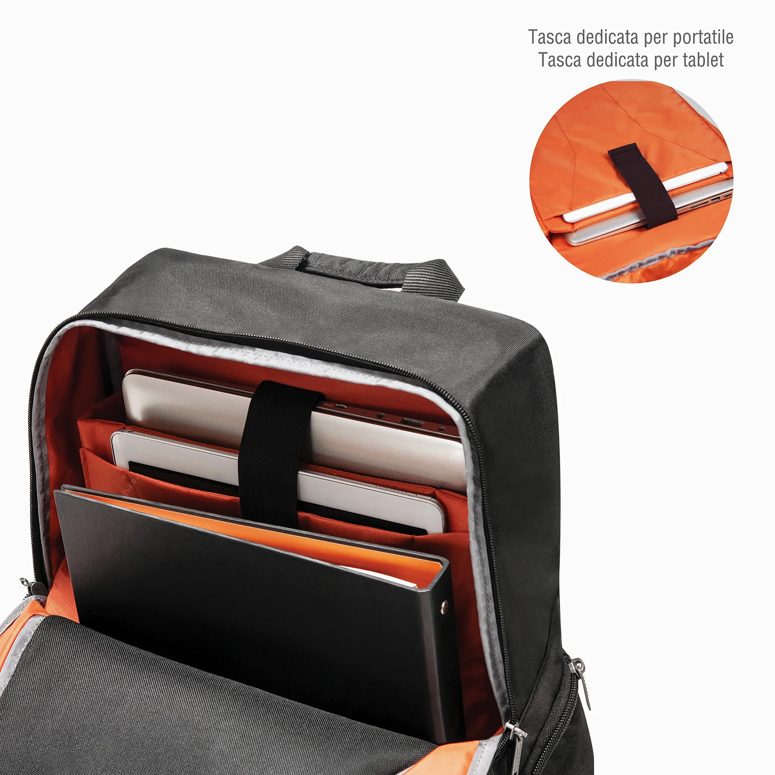 Everki Advance - Zaino per notebook fino a 15.6" con spallacci imbottiti/Scomparto segreto/Trolley/Imbottitura dorsale ergonomica/Cerniere Autorigeneranti / 27 l (EKP107)