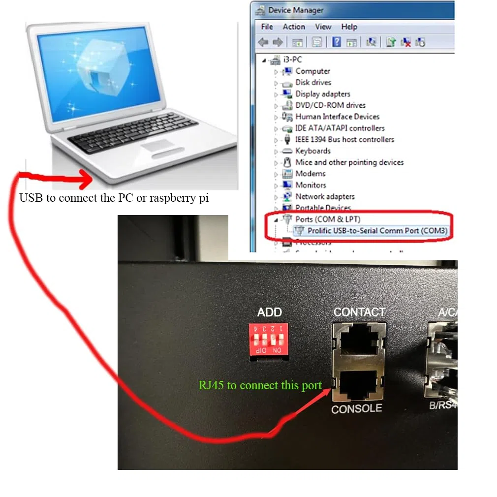 US2000C US3000C US5000 Cavo di comunicazione e debug per batteria al litio Konsole PL2303GT RS232 USB per aggiornamenti firmware Pylontech (Lunghezza: 180 cm)