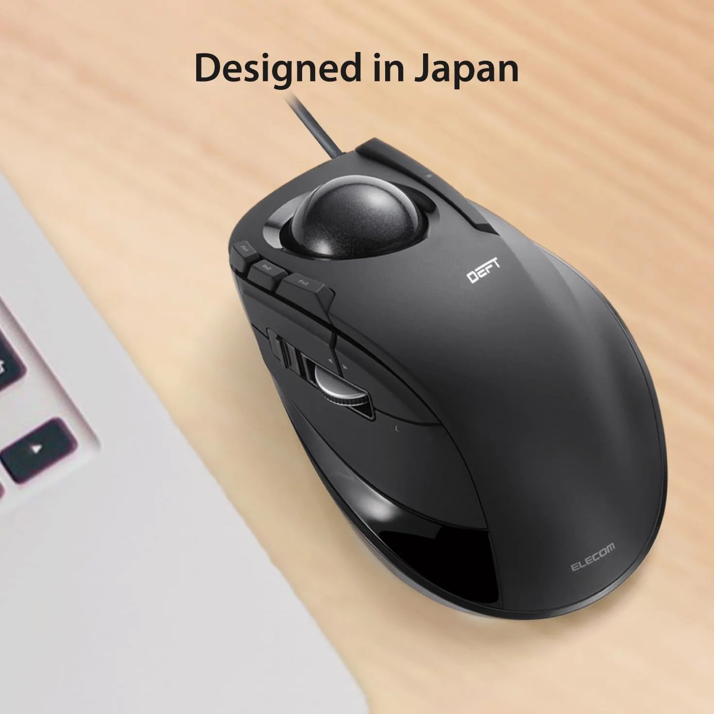 Elecom M-DT2URBK - mouse con trackball, PC/Mac, a 4 vie