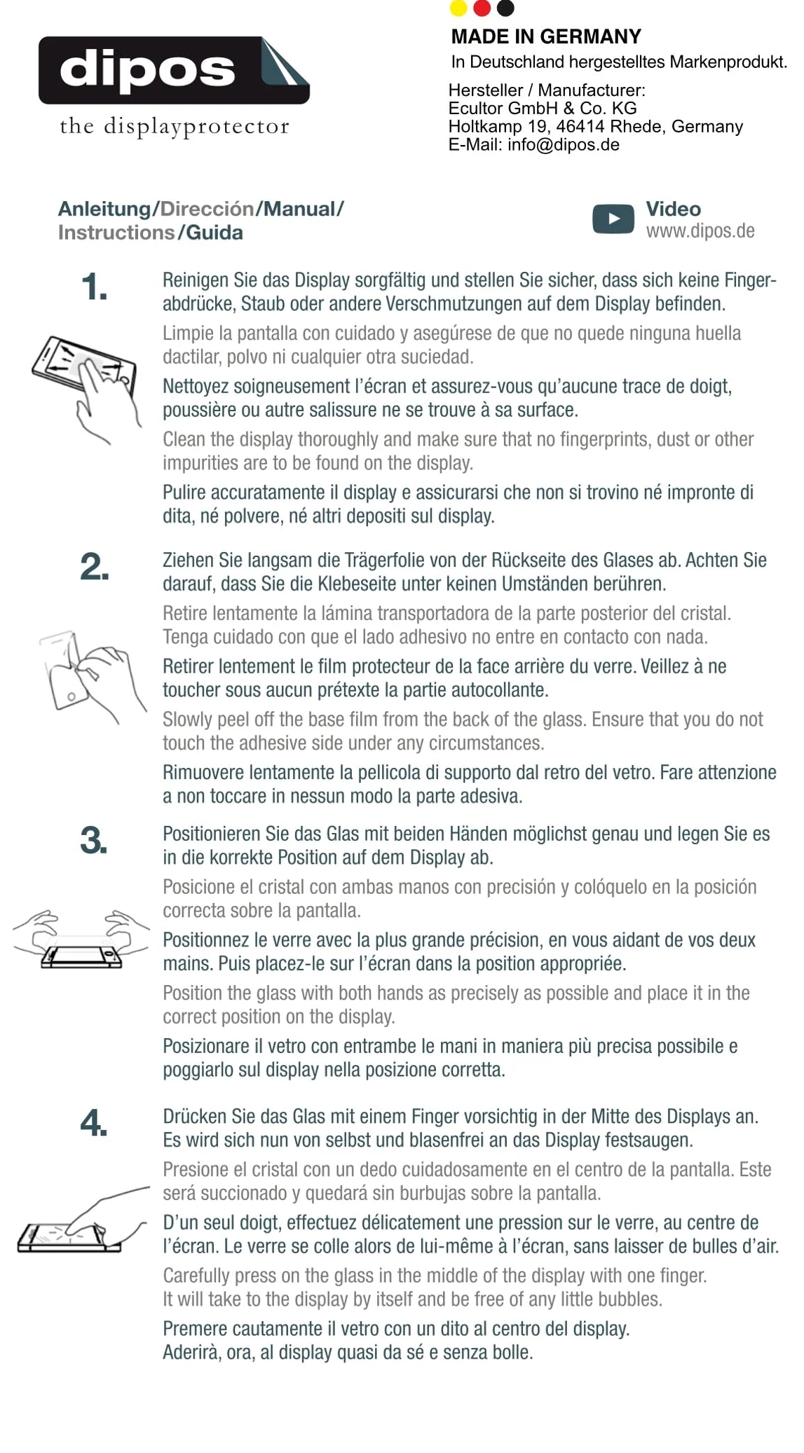 dipos 2x Pellicola Protettiva 9H trasparente per Ninkear T40 2-in-1 | Non si rompe e non si scheggia, non è vero vetro, Anti-Shock, si adatta perfettamente, antigraffio, senza bolle, autoadesiva