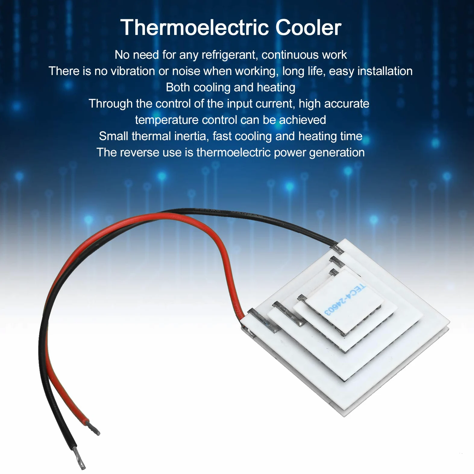 Dispositivo di Raffreddamento Termoelettrico, Accessori per Computer di Refrigerazione in Ceramica a 4 Strati TEC4-24603 15-20-30-40mm DC12V, Guarnizione in Gomma Siliconica 704