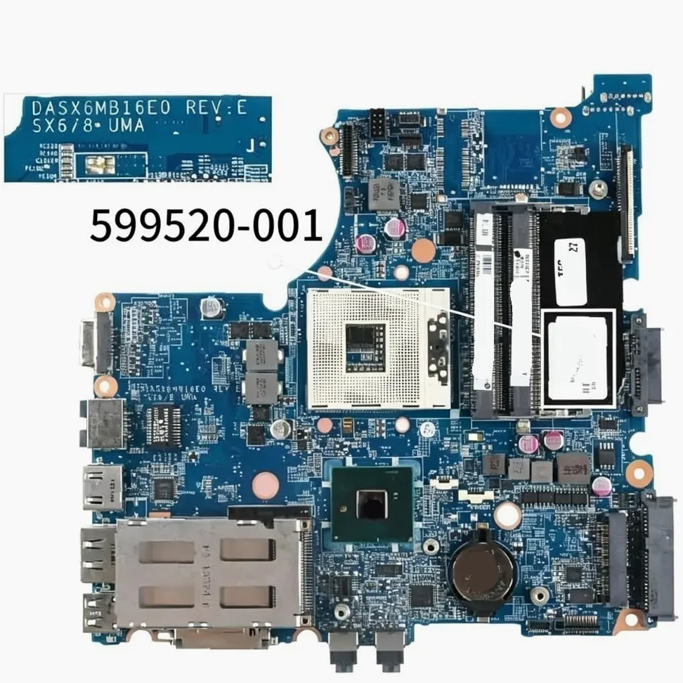 Scheda Madre Del Computer Portatile Adatto for HP Probook 4320S 4420S | 599520-001 599520-501 Scheda madre del notebook DASX6MB16E0 HM57