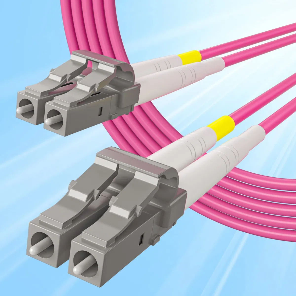 ipolex LC to LC Fiber Patch Cable Multimode, 10/40Gb OM4 Fiber Optic Cable, Duplex 50/125μm Fiber Optic Internet Cable, LSZH Fiber Optic Jumper for MMF SFP/SFP+ Transceiver, 10-meter, 1-Pack.