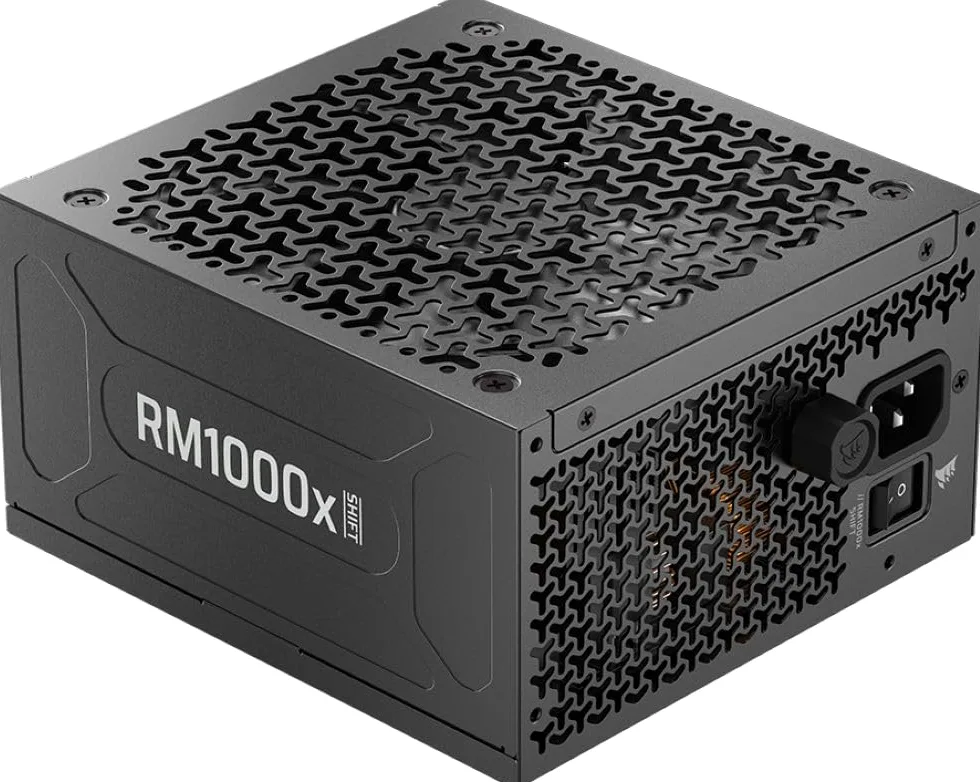CORSAIR RM1000x SHIFT (2025) Alimentatore ATX Completamente Modulare - Interfaccia Laterale Modulare, Cavo Nativo 12V-2x6, ATX 3.1 e PCIe 5.1, Condensatori a 105°C, Cybenetics Gold - Nero