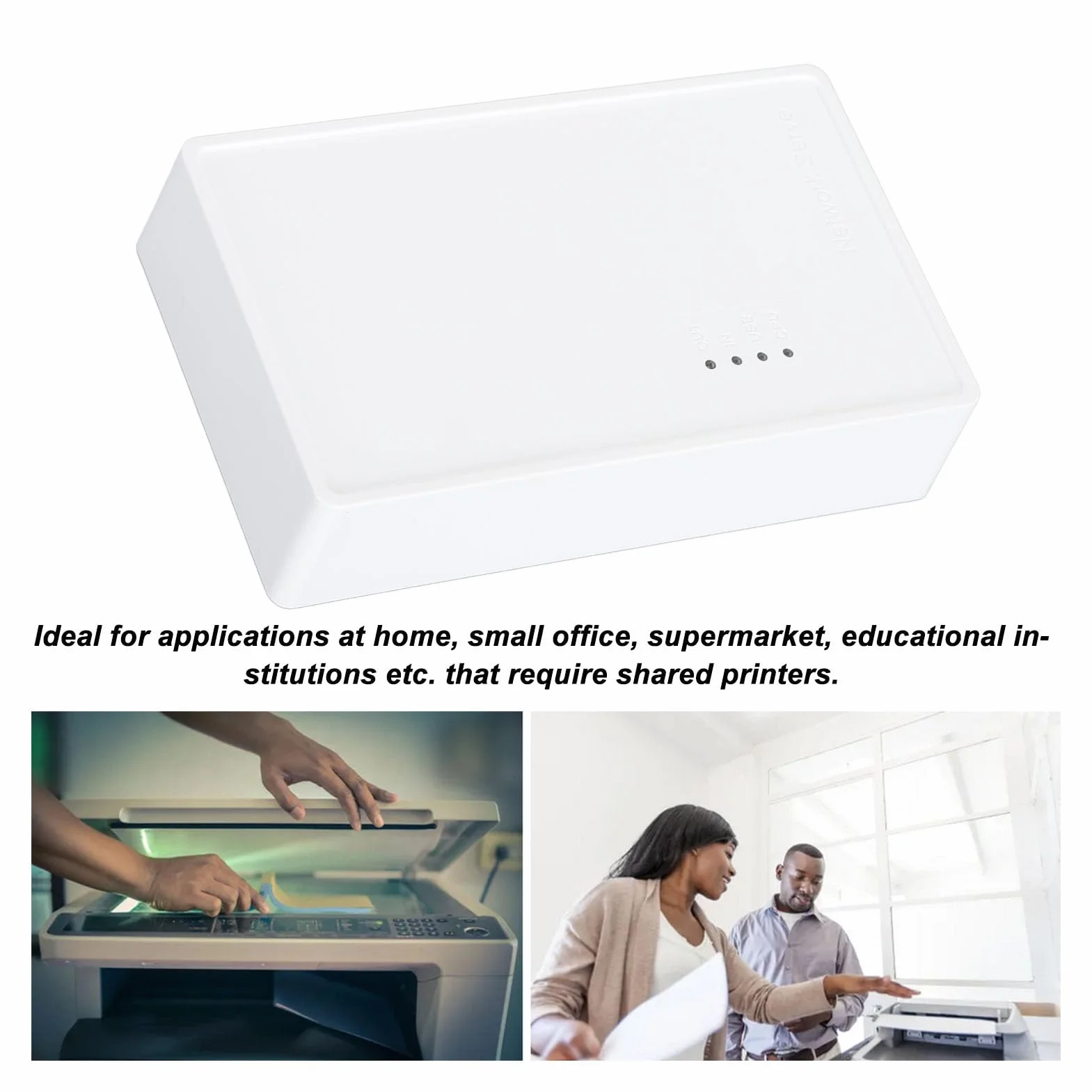 Server di Stampa Wireless USB, Server di Stampa con LAN/Bridge 10/100 Mbps, Supporto modalità Cablata/Wireless/standalone, per Windows, e Tutte Le Stampanti Supportate da