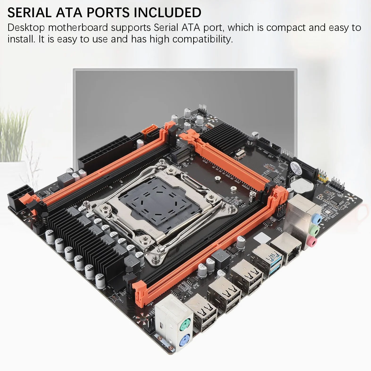 Cocoarm Scheda Madre X99H M ATX, Mainboard DDR4 LGA 2011-3 con 4 DIMM 128GB M.2 NVMe USB 3.0 VGA HD per E5 V3 V4 I7 58xx 68xx Aggiornamento Assemblaggio PC Desktop