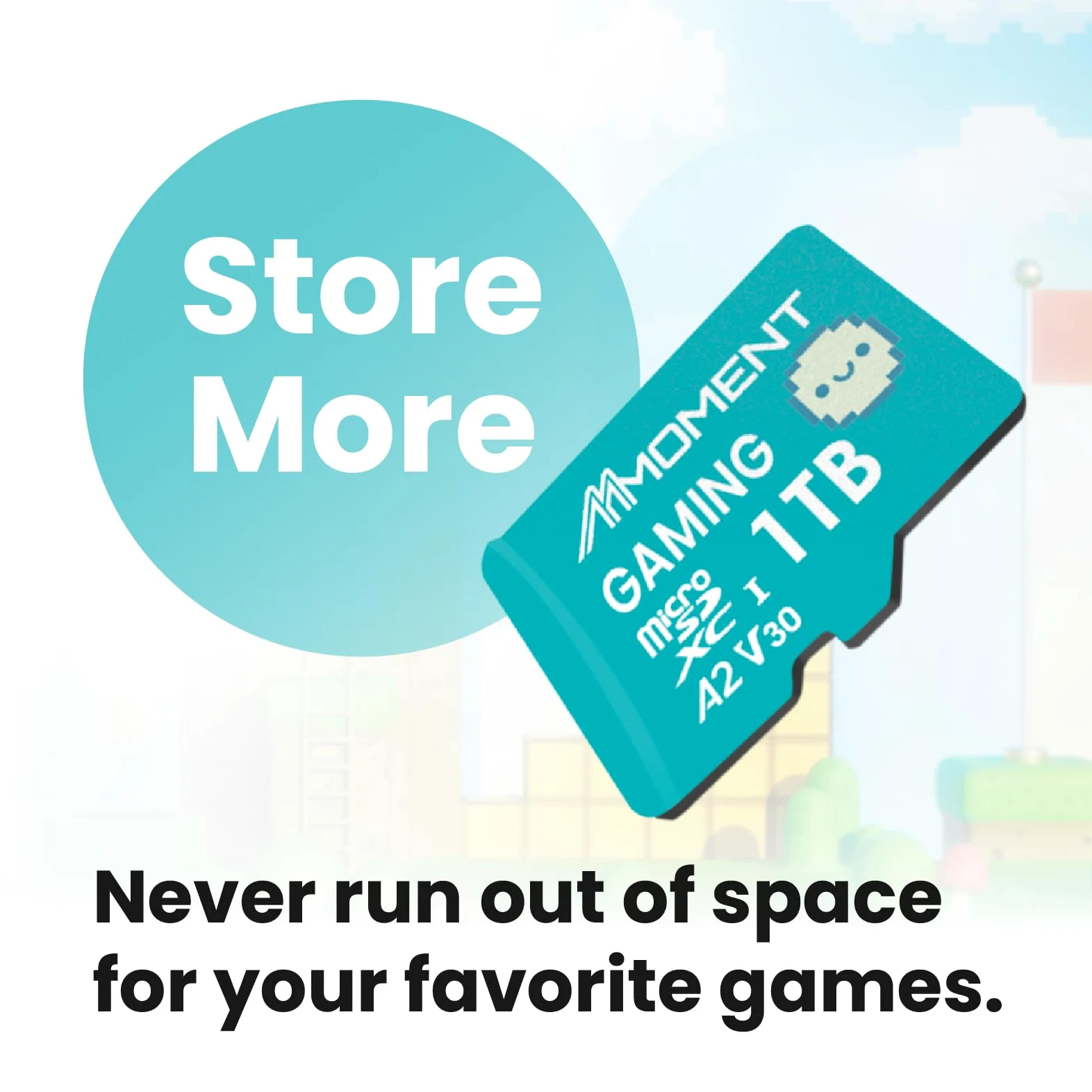 MMOMENT Scheda Micro SDXC da gioco da 1 TB, A2, UHS-I, U3, V30, classe 10, velocità di lettura fino a 170 MB/s, velocità di scrittura fino a 170 MB/s, adattatore SD incluso (MM23 PRO)