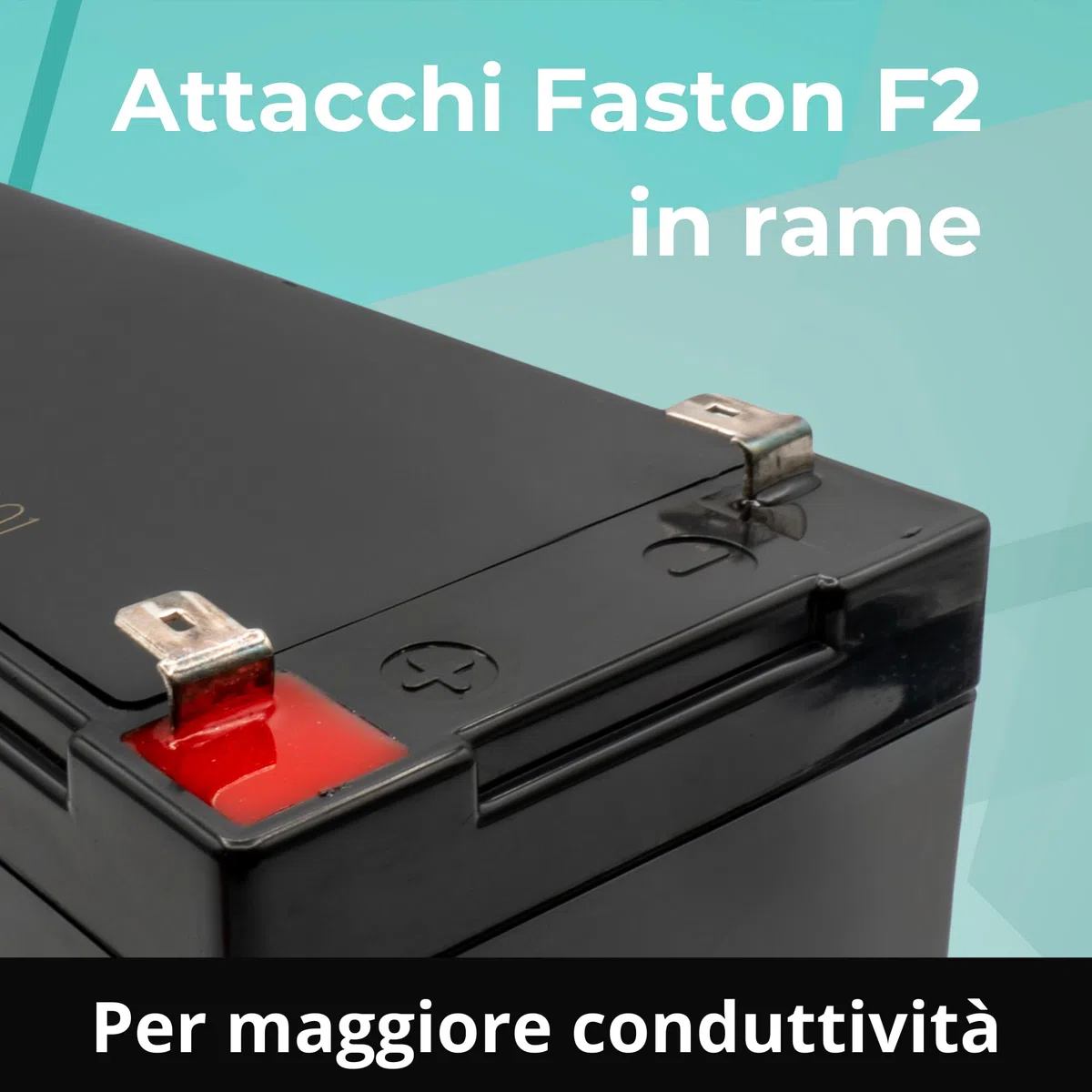 Batteria al Piombo AGM 12V 7Ah Ricaricabile, Attacchi Faston F2 6,3mm, ideale per Gruppi di Continuità UPS, Sistemi di Emergenza, Allarme, Videosorveglianza, UPS-B712