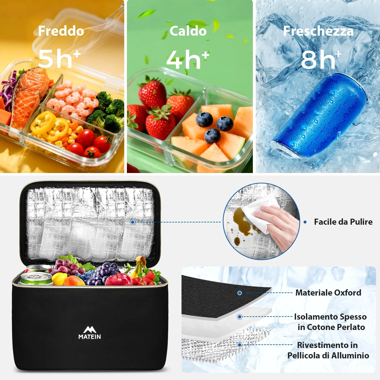 MATEIN Zaino PC 15,6 Pollici con Borsa Termica Porta Pranzo Rimovibile, Zaino Lavoro Donna Antifurto per Insegnanti e Infermiere, Multitasche Zaini da Viaggio Aereo per Ufficio, Università, Beige kaki
