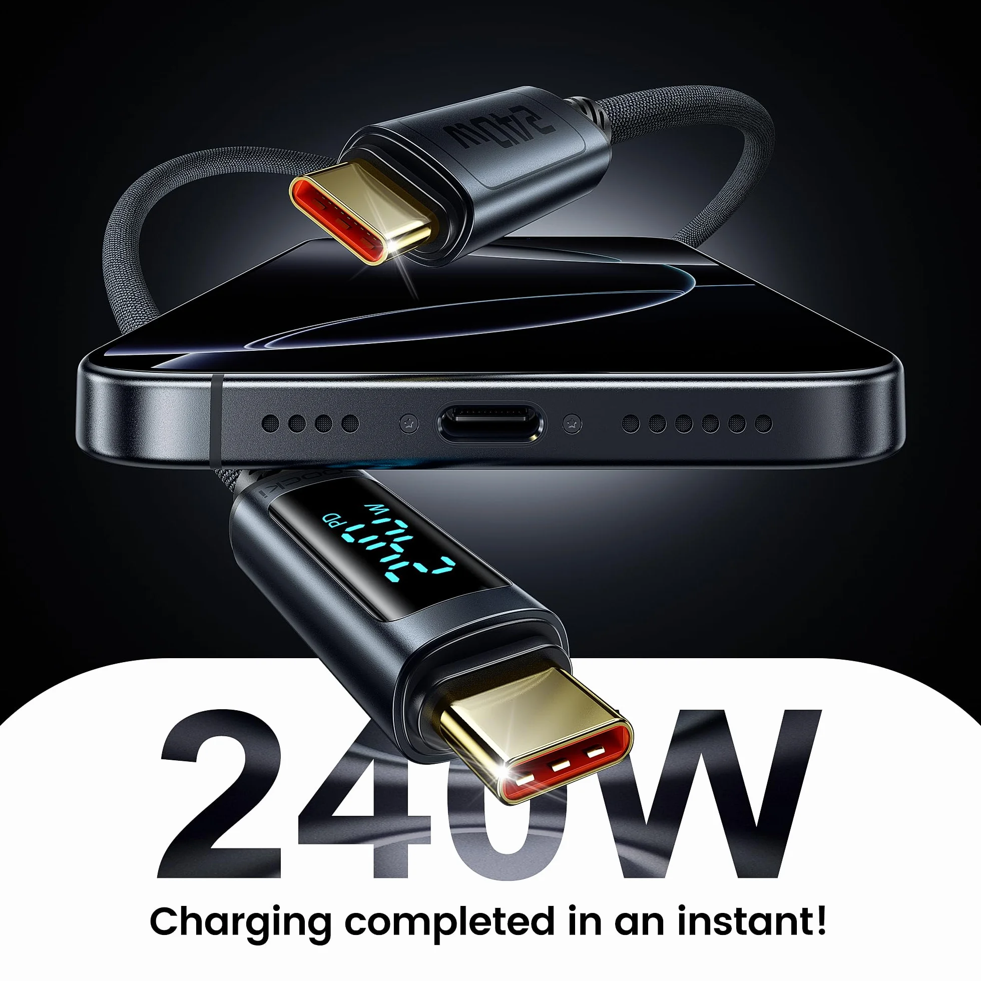toocki Cavo USB C USB C 100W, 3m Cavo USB Type-C PD 5A Ricarica