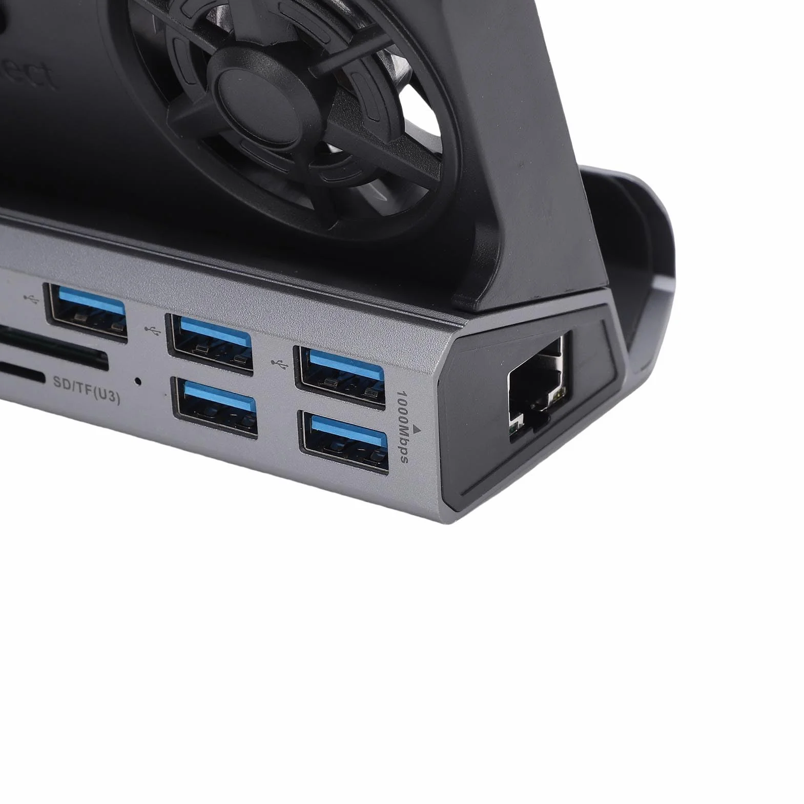 Goshyda Docking Station per Console di Gioco 10 in 1 4K 60Hz Doppie Ventole di Raffreddamento per Legion Go S, Steam Deck, 2, ROG Ally, 100W PD Ricarica Rapida USB 3.0 Gigabit Ethernet RGB