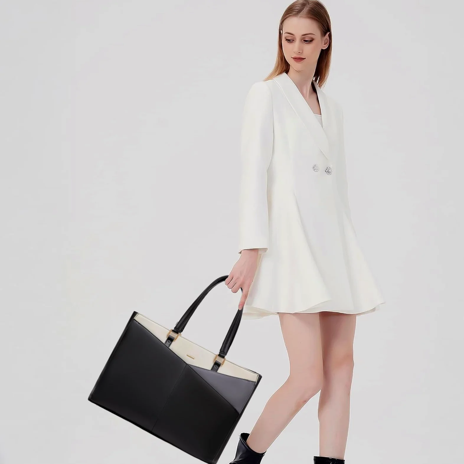 LOVEVOOK Borsa per computer portatile per le donne 15.6 Pollice Tote Bags Borsa in Pelle Impermeabile Valigetta Computer Donne Business Office Work Bag