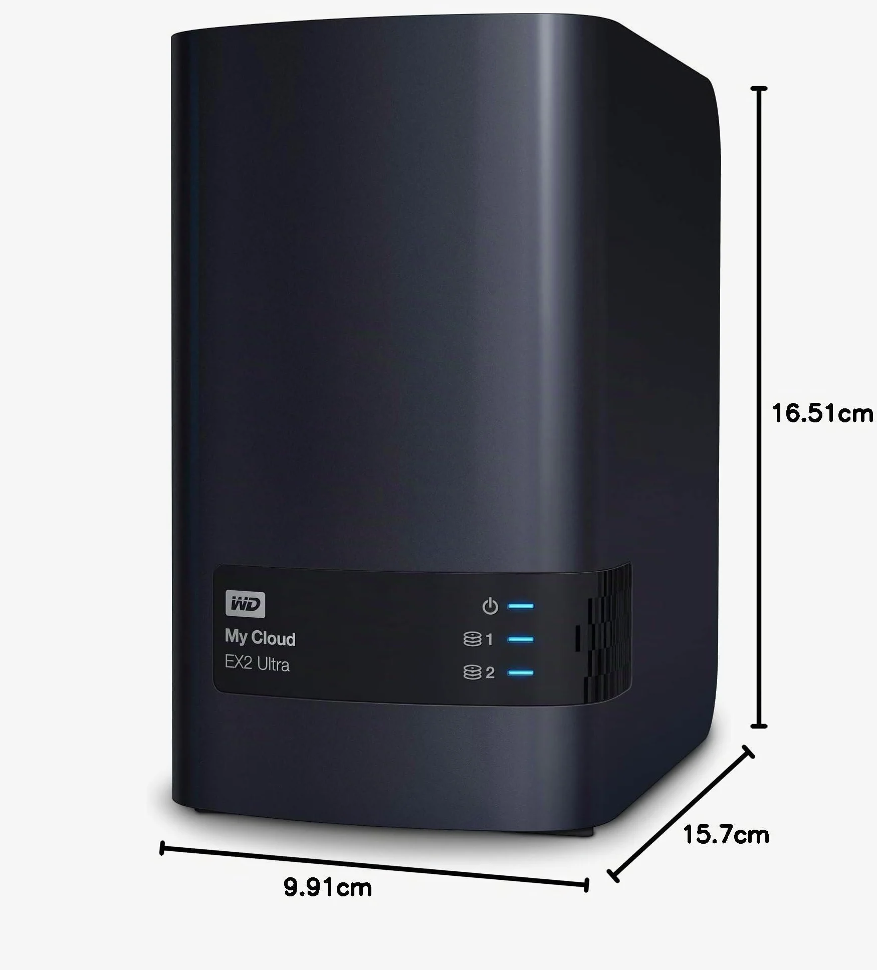 WD 4TB My Cloud EX2 Ultra 2-bay NAS - Network Attached Storage RAID, file sync, streaming, media server, with WD Red drives
